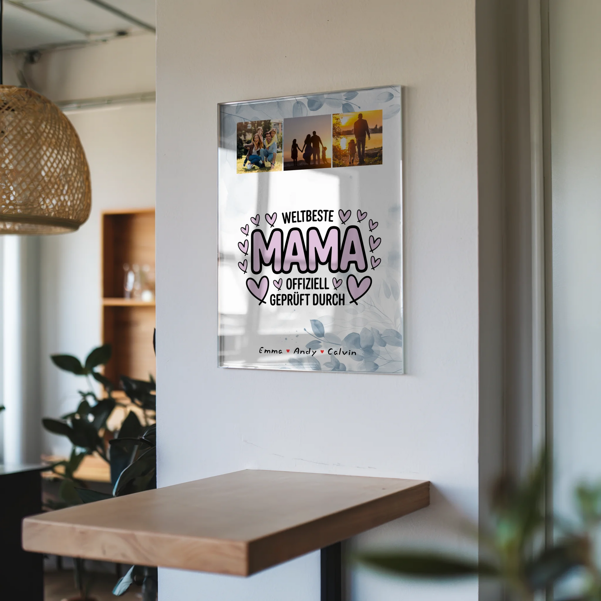 Mama Plakat Fotocollage Weltbeste Mama Personalisiertes Geschenk 6
