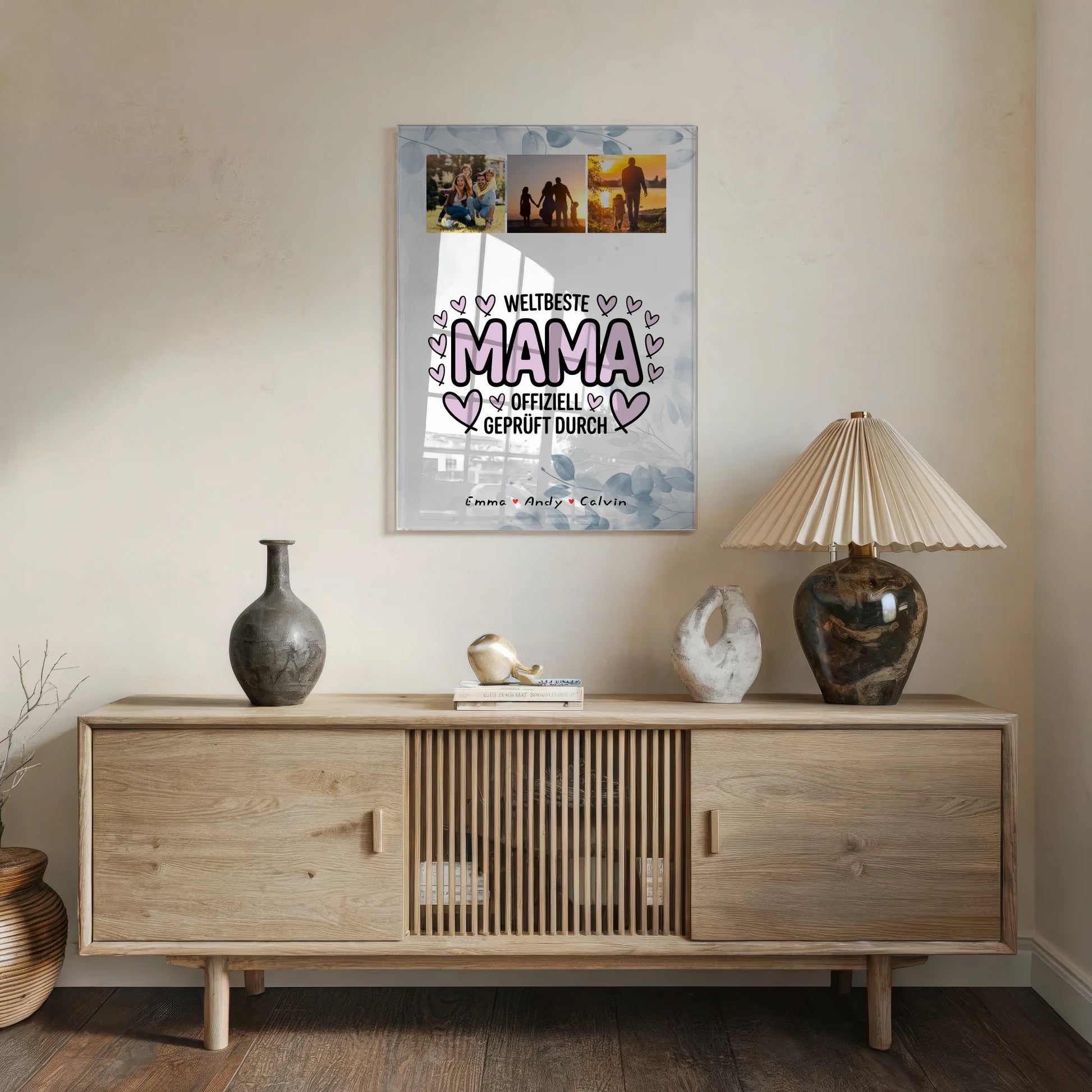 Mama Plakat Fotocollage Weltbeste Mama Personalisiertes Geschenk 5