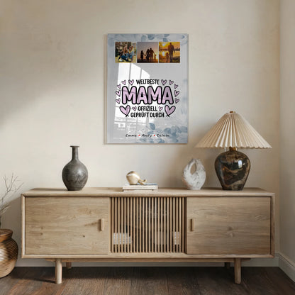 Mama Plakat Fotocollage Weltbeste Mama Personalisiertes Geschenk 5