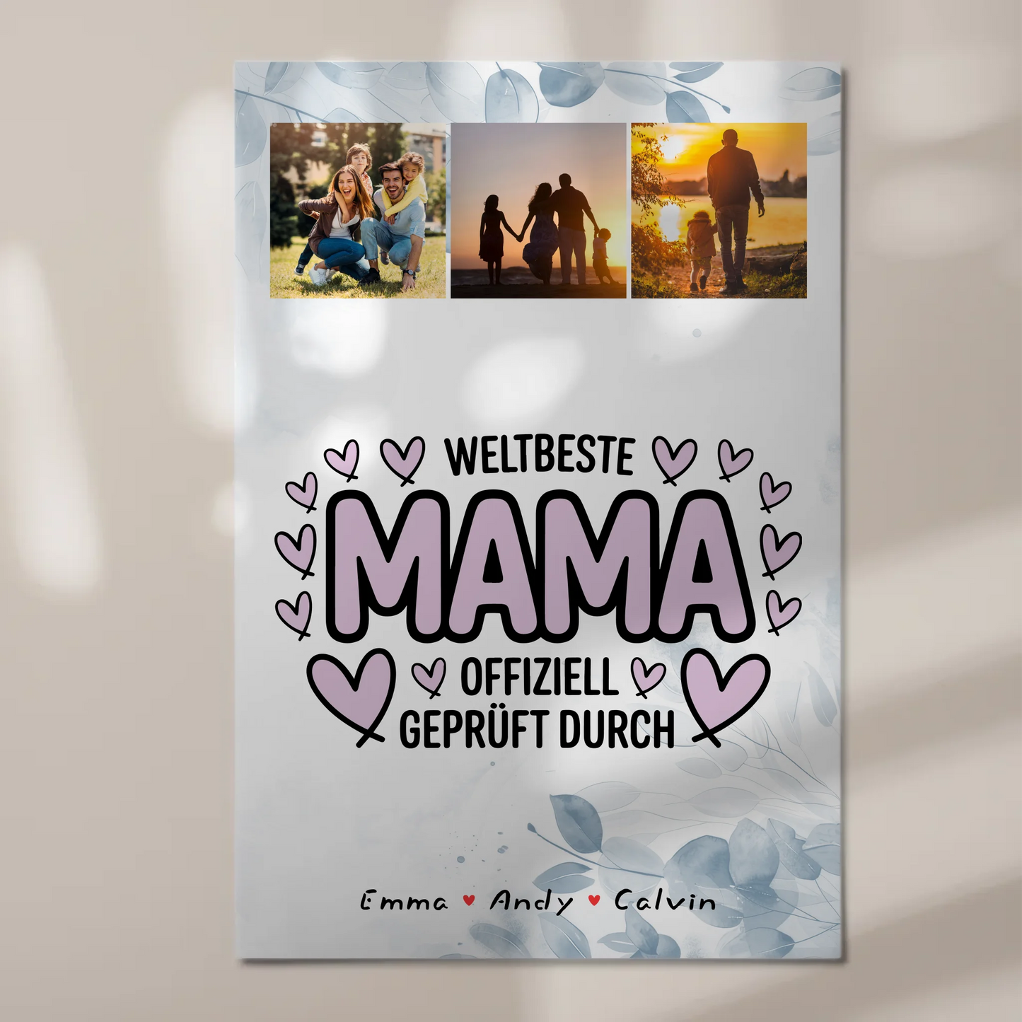 Weltbeste Mama Offiziell Geprüft Durch Personalisiertes Mama Plakat und Fotocollage 1