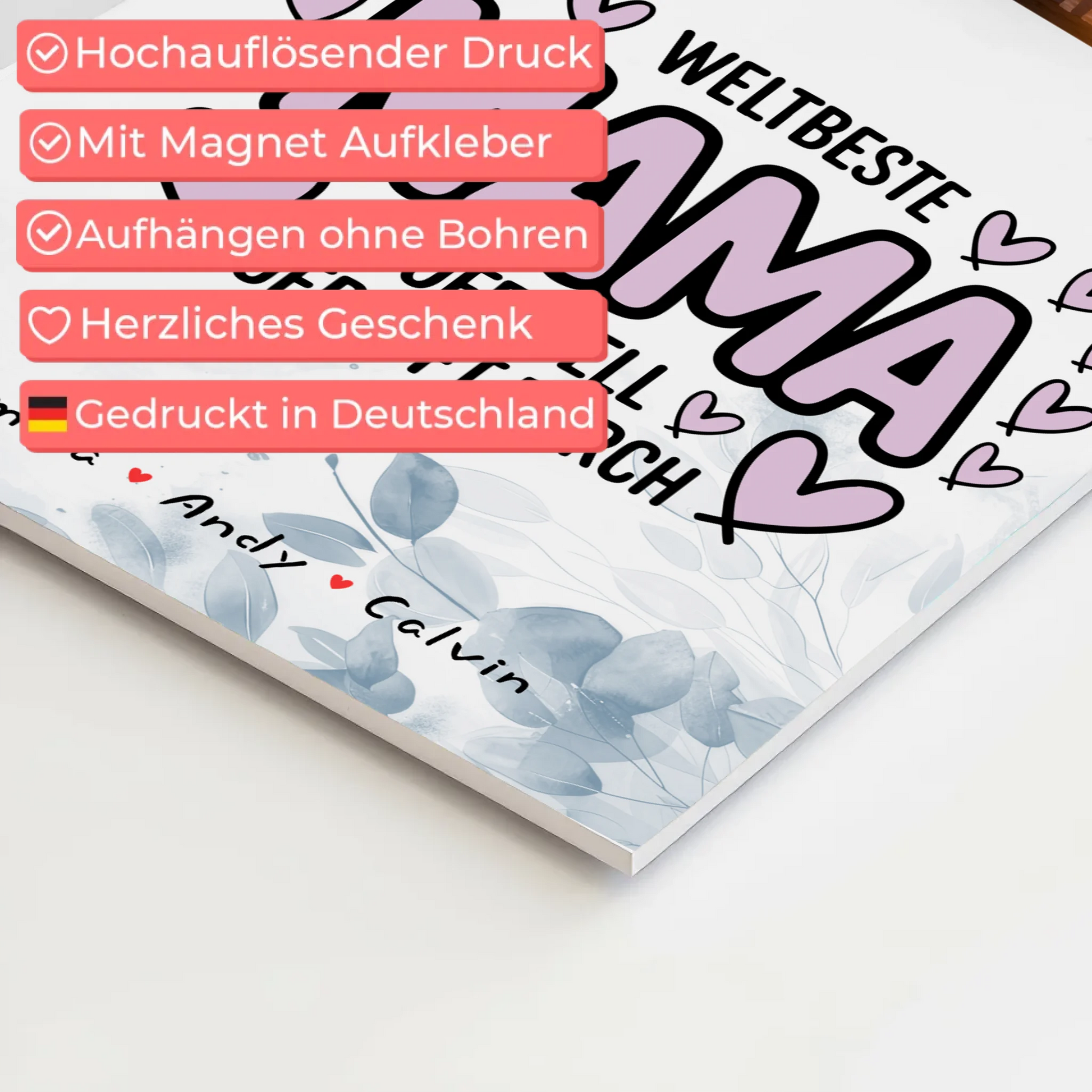 Weltbeste Mama Offiziell Geprüft Durch Personalisiertes Mama Plakat und Fotocollage 4