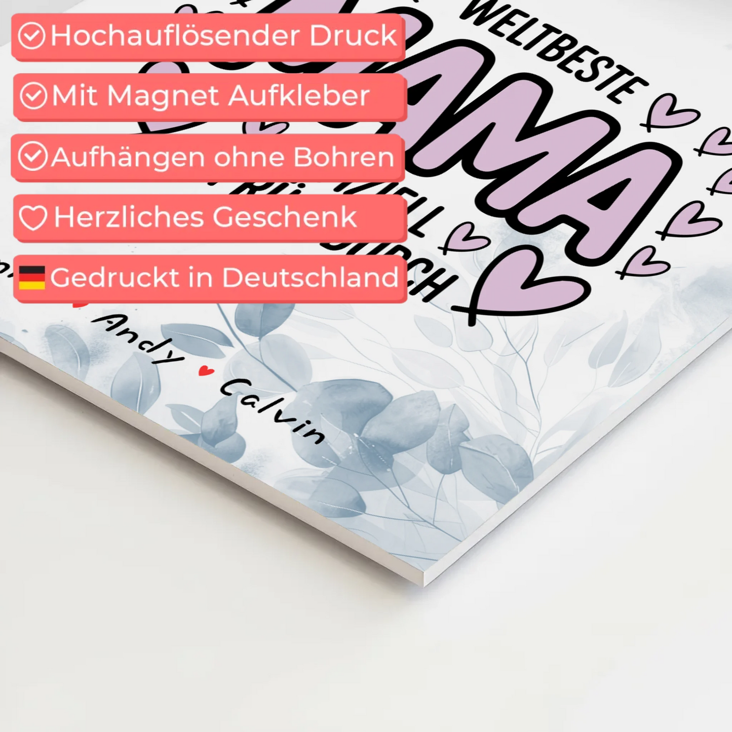 Weltbeste Mama Offiziell Geprüft Durch Personalisiertes Mama Plakat und Fotocollage 10