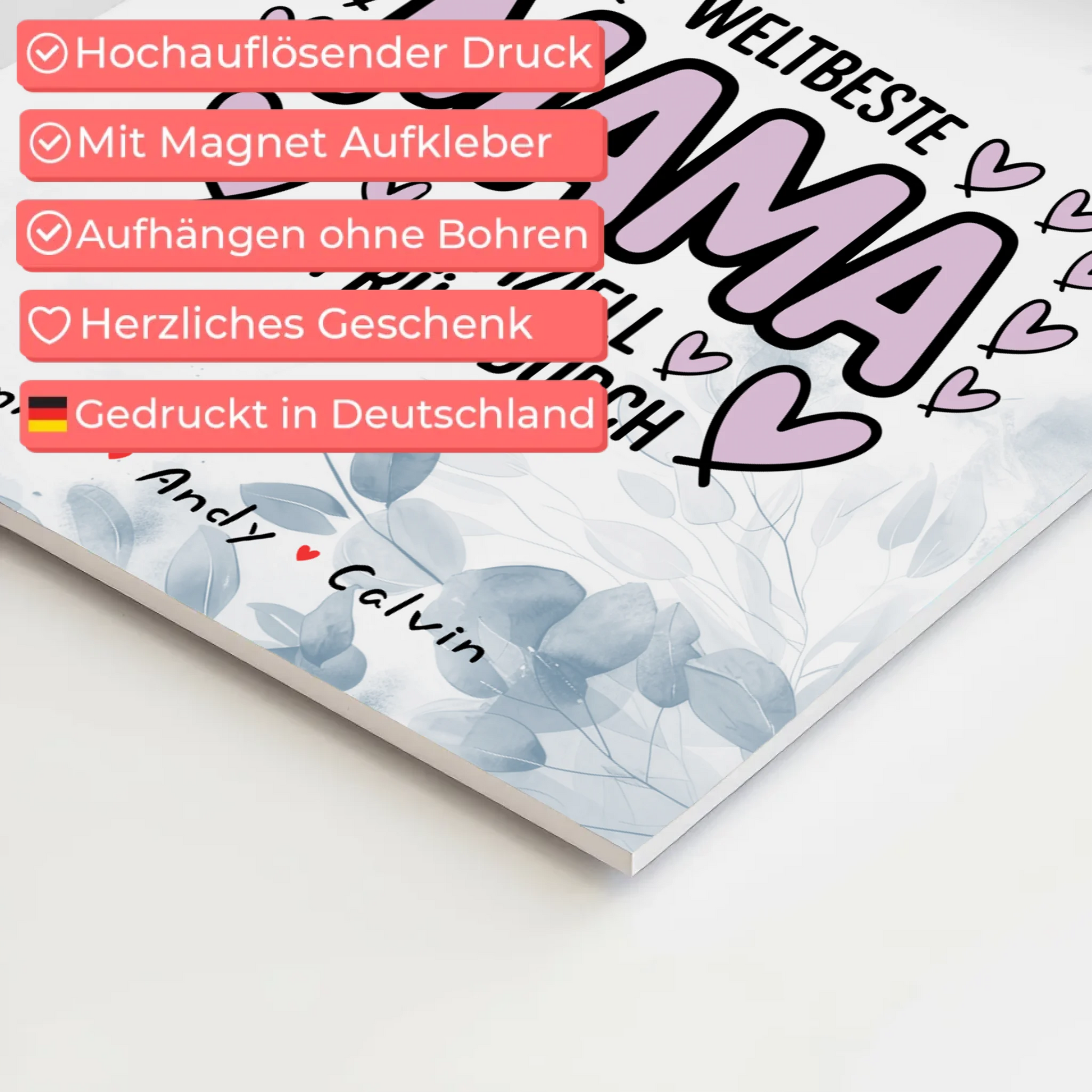 Weltbeste Mama Offiziell Geprüft Durch Personalisiertes Mama Plakat und Fotocollage 10