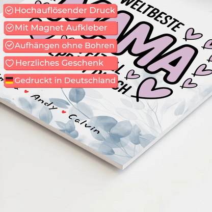 Weltbeste Mama Offiziell Geprüft Durch Personalisiertes Mama Plakat und Fotocollage