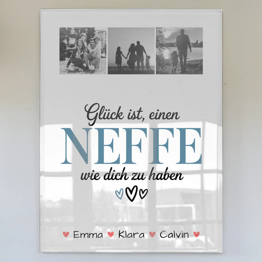 Foto Acrylglas Geschenk Fotocollage Neffe Glück Ist einen Neffe Wie Dich Zu Haben personalisiert 1