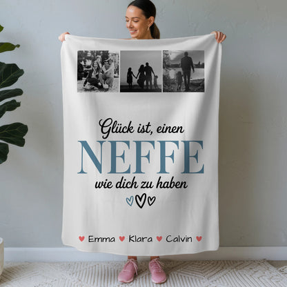 Personalisierte Decke Mit Namen Geschenk Fotocollage Neffe Glück Ist Einen Neffe Wie Dich Zu Haben 1