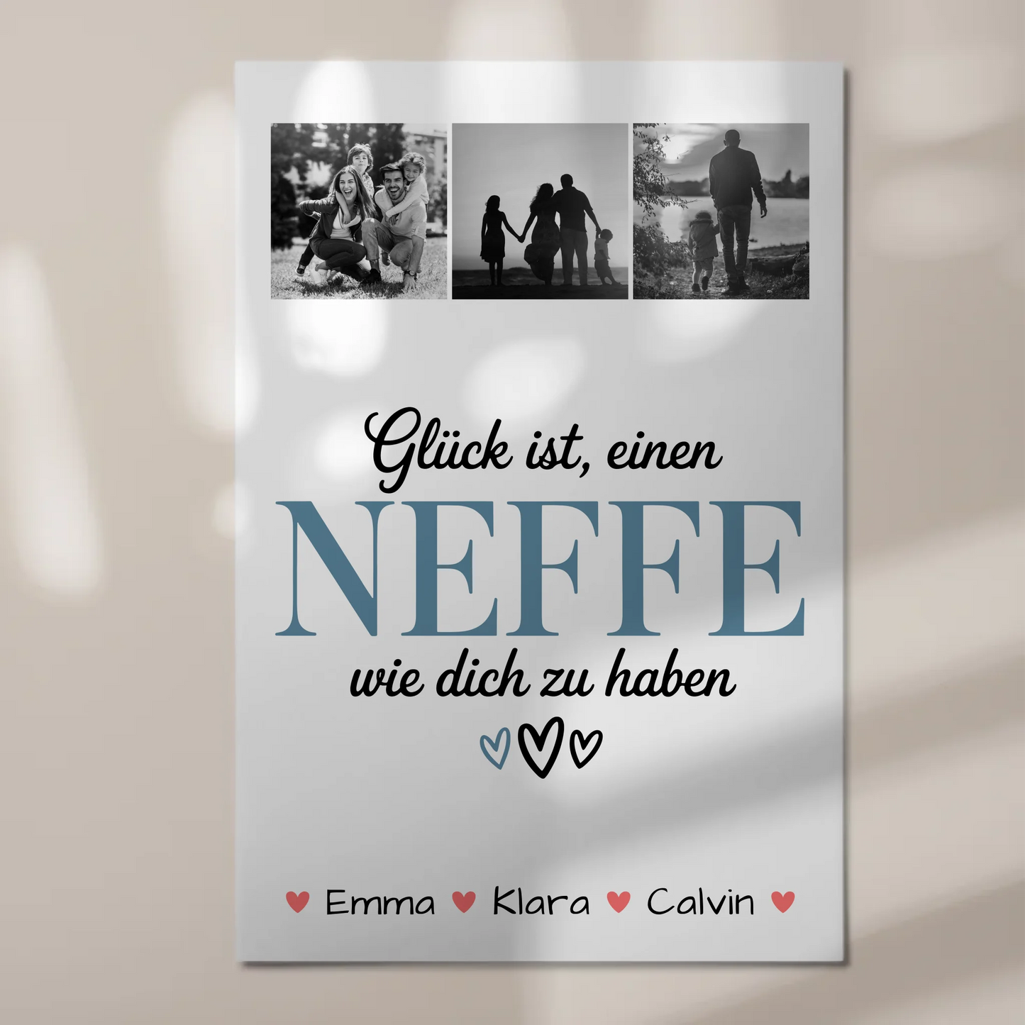 Fotoboard Magnet Poster Geschenk Fotocollage Neffe Glück Ist einen Neffe Wie Dich Zu Haben 1