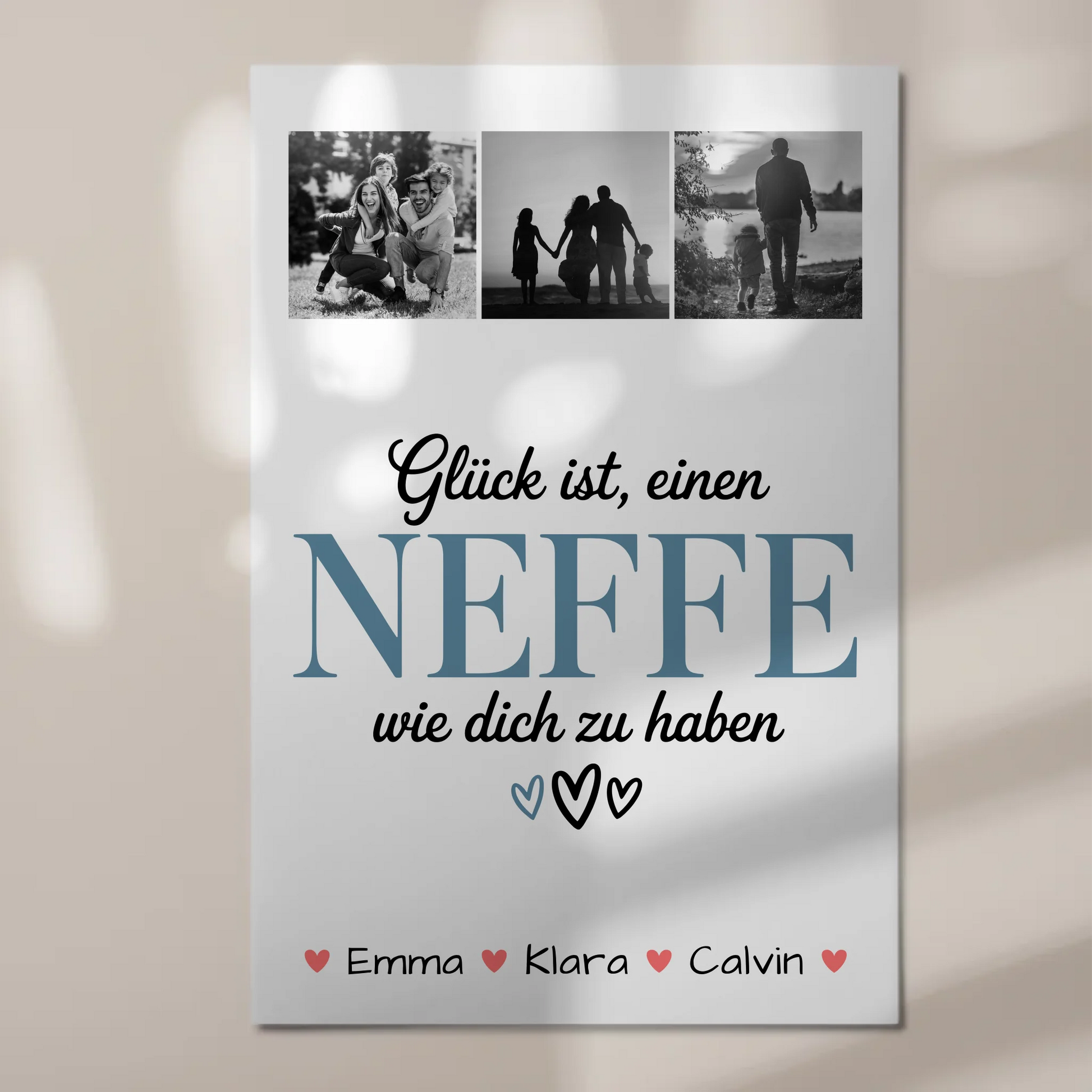 Fotoboard Magnet Poster Geschenk Fotocollage Neffe Glück Ist einen Neffe Wie Dich Zu Haben 1