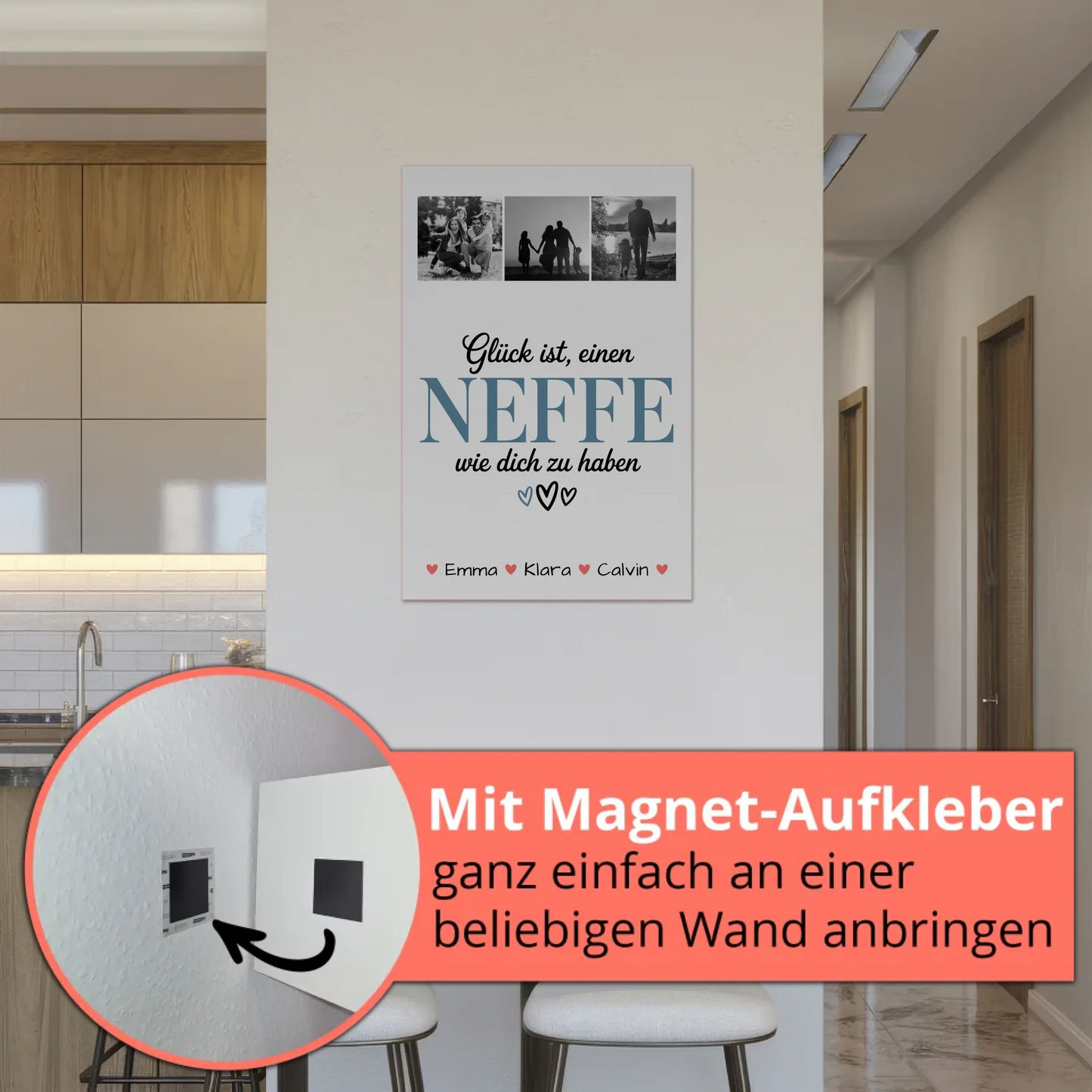 Fotoboard Magnet Poster Geschenk Fotocollage Neffe Glück Ist einen Neffe Wie Dich Zu Haben 5