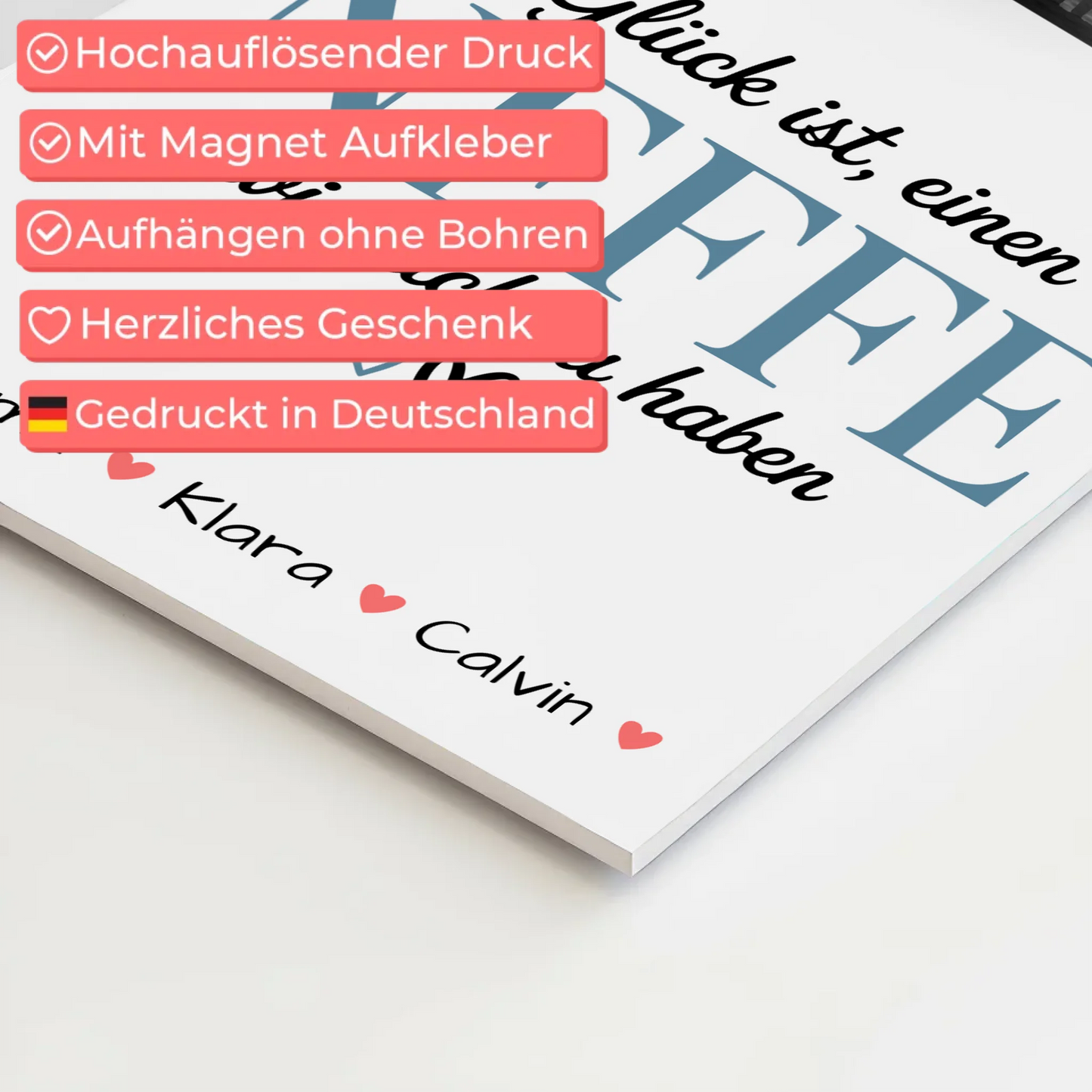 Fotoboard Magnet Poster Geschenk Fotocollage Neffe Glück Ist einen Neffe Wie Dich Zu Haben 4