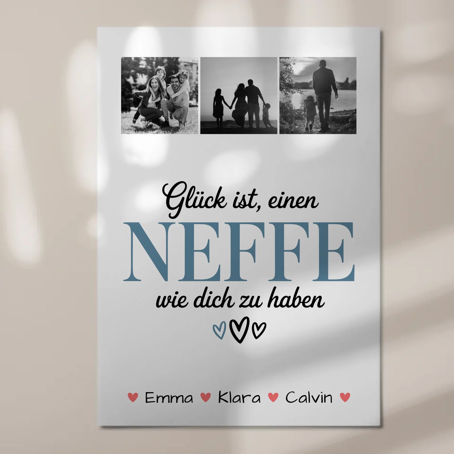 Fotoboard Magnet Poster Geschenk Fotocollage Neffe Glück Ist einen Neffe Wie Dich Zu Haben 7