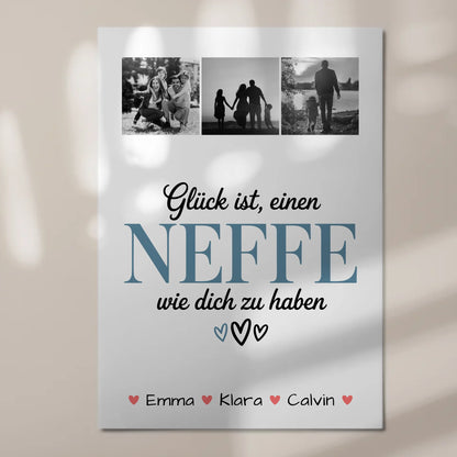 Fotoboard Magnet Poster Geschenk Fotocollage Neffe Glück Ist einen Neffe Wie Dich Zu Haben 7
