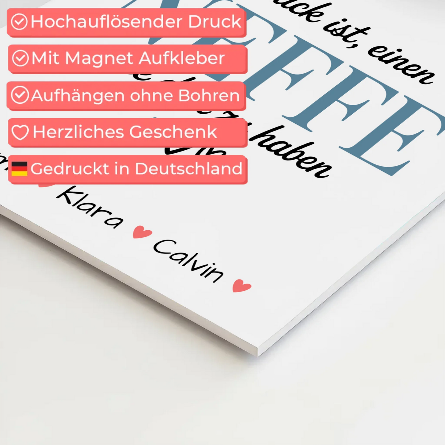 Fotoboard Magnet Poster Geschenk Fotocollage Neffe Glück Ist einen Neffe Wie Dich Zu Haben 10