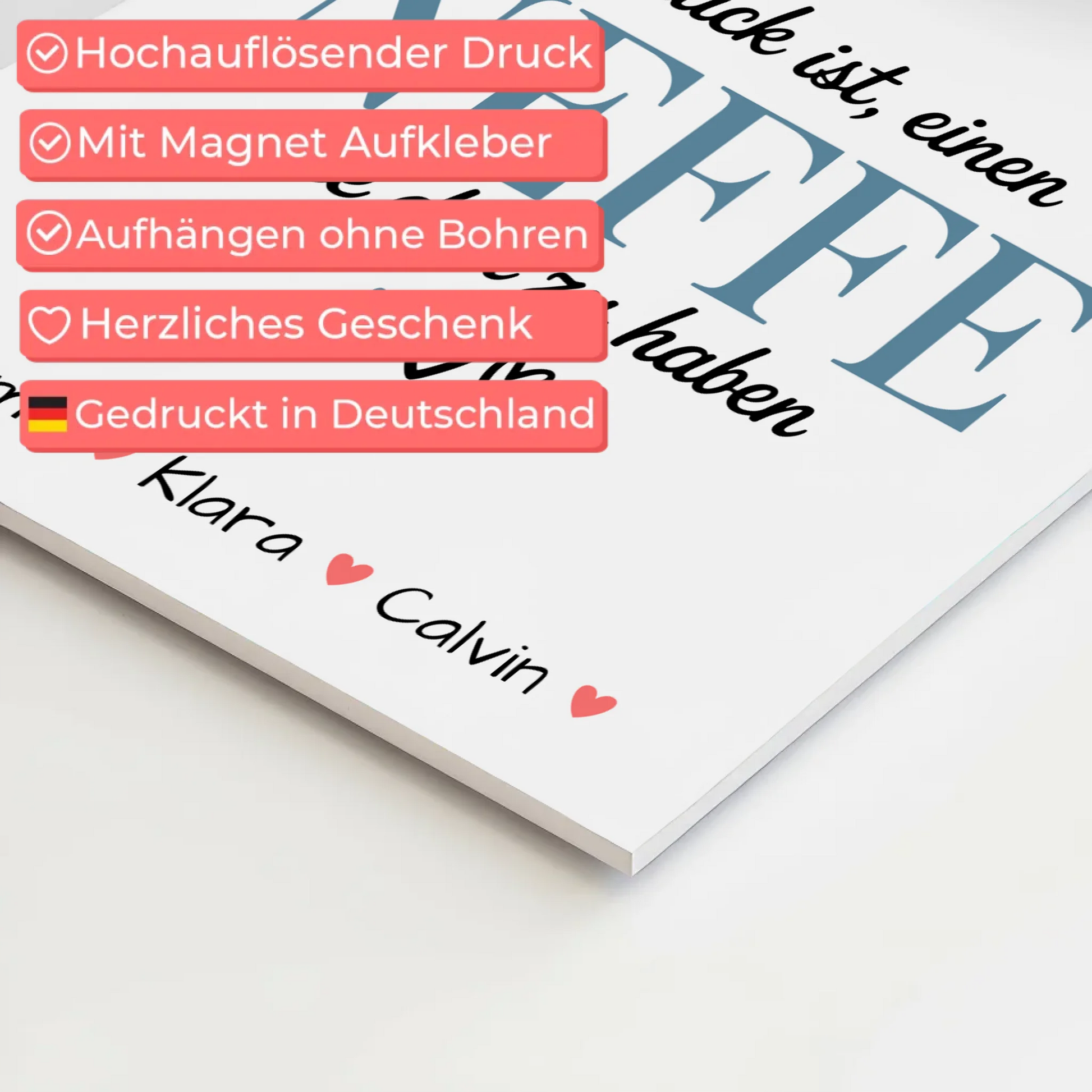 Fotoboard Magnet Poster Geschenk Fotocollage Neffe Glück Ist einen Neffe Wie Dich Zu Haben 10