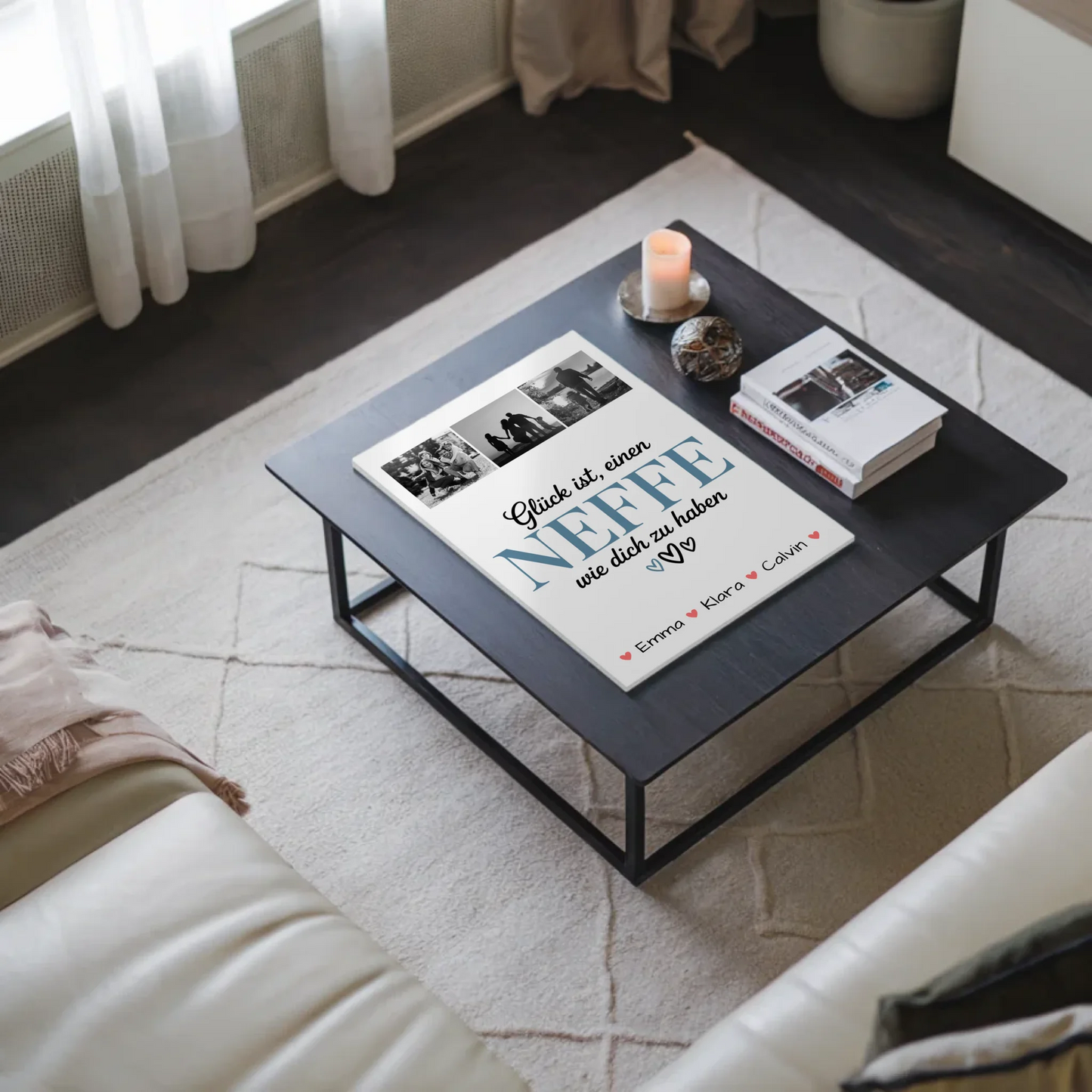 Fotoboard Magnet Poster Geschenk Fotocollage Neffe Glück Ist einen Neffe Wie Dich Zu Haben