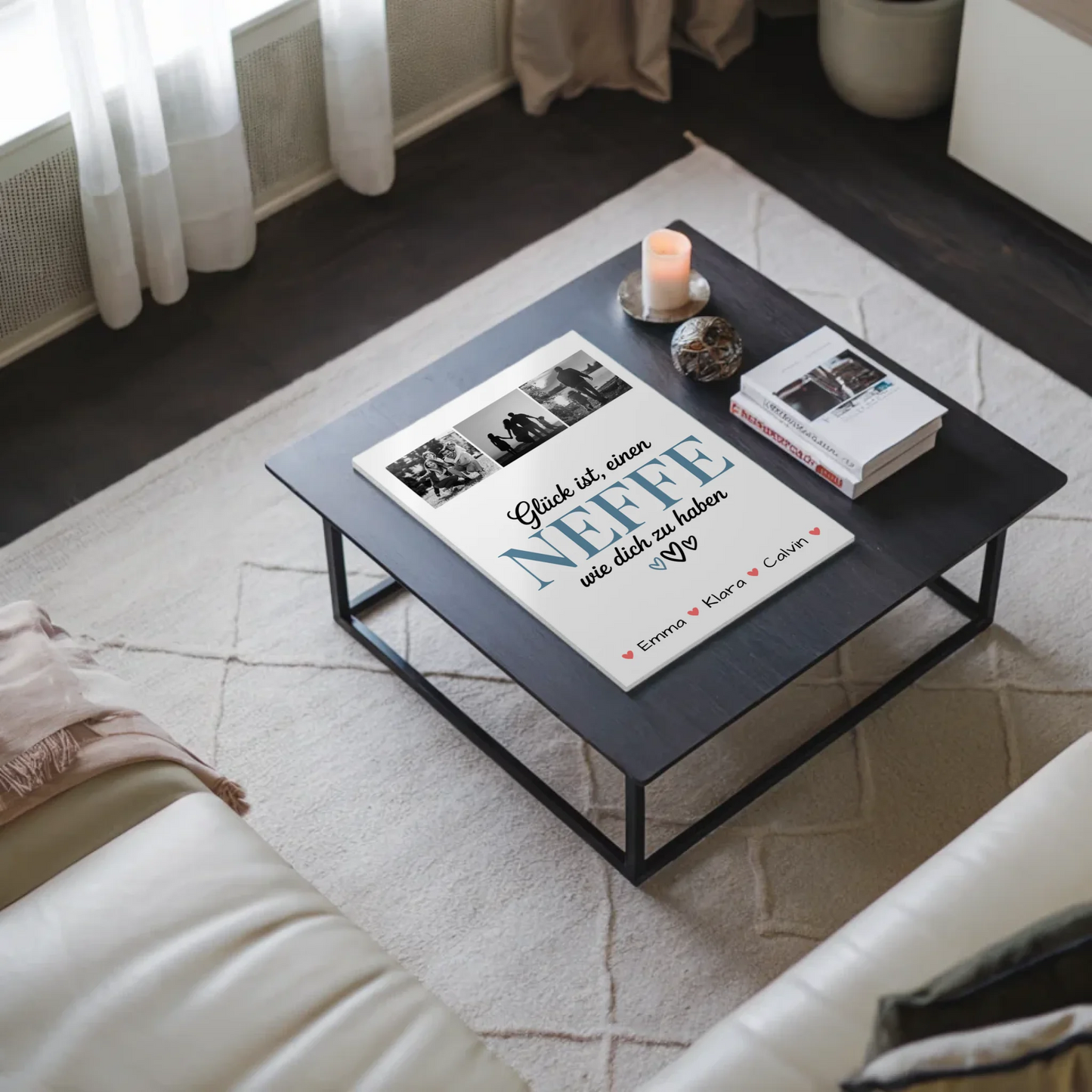 Fotoboard Magnet Poster Geschenk Fotocollage Neffe Glück Ist einen Neffe Wie Dich Zu Haben