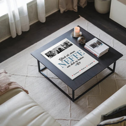 Fotoboard Magnet Poster Geschenk Fotocollage Neffe Glück Ist einen Neffe Wie Dich Zu Haben