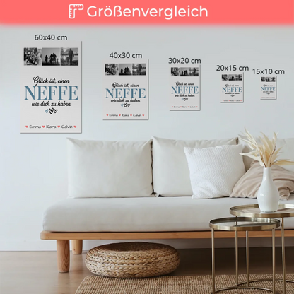 Fotoboard Magnet Poster Geschenk Fotocollage Neffe Glück Ist einen Neffe Wie Dich Zu Haben