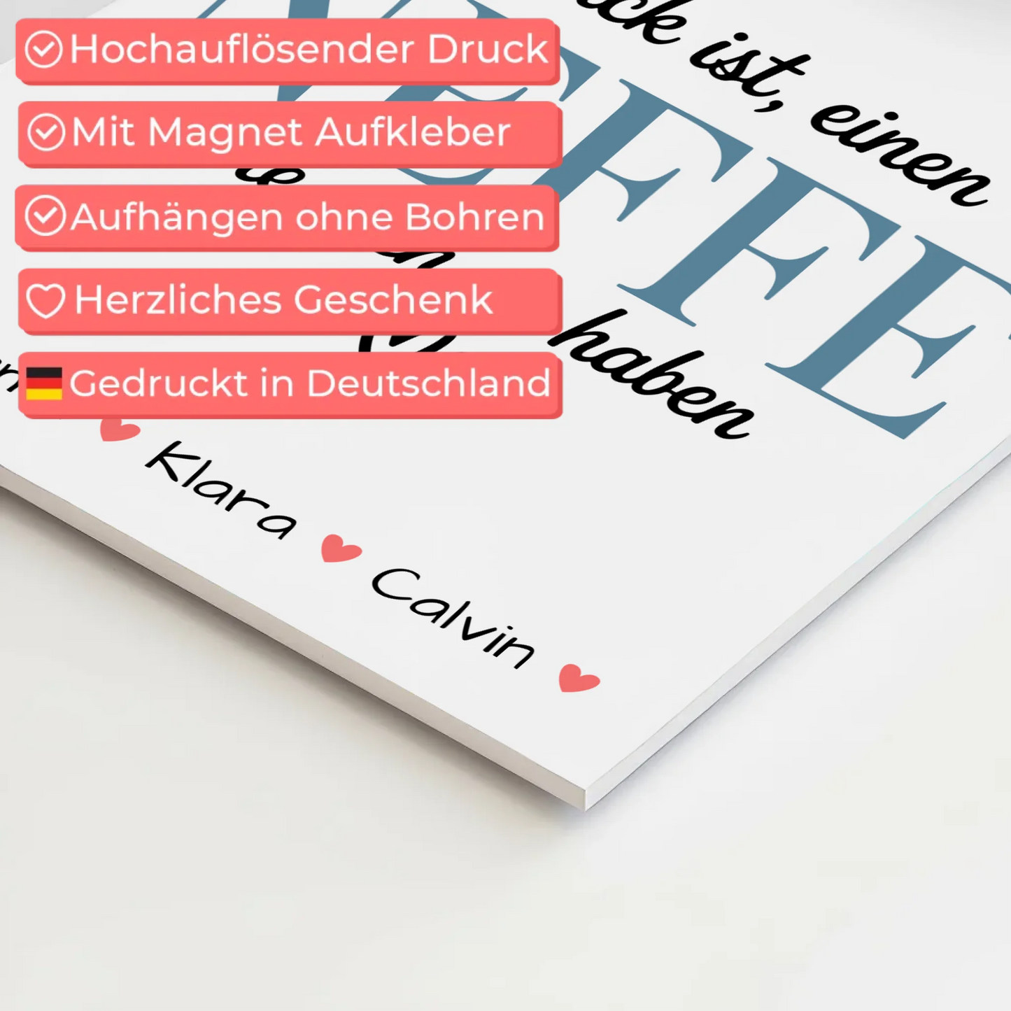 Fotoboard Magnet Poster Geschenk Fotocollage Neffe Glück Ist einen Neffe Wie Dich Zu Haben