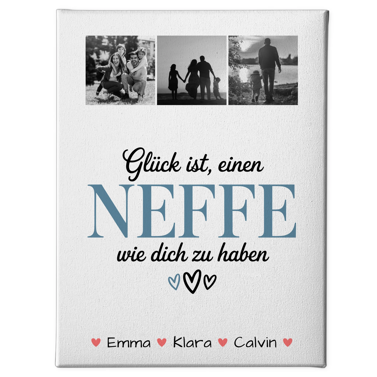 Personalisierte Leinwand Geschenk Fotocollage Neffe Glück Ist einen Neffe Wie Dich Haben 1