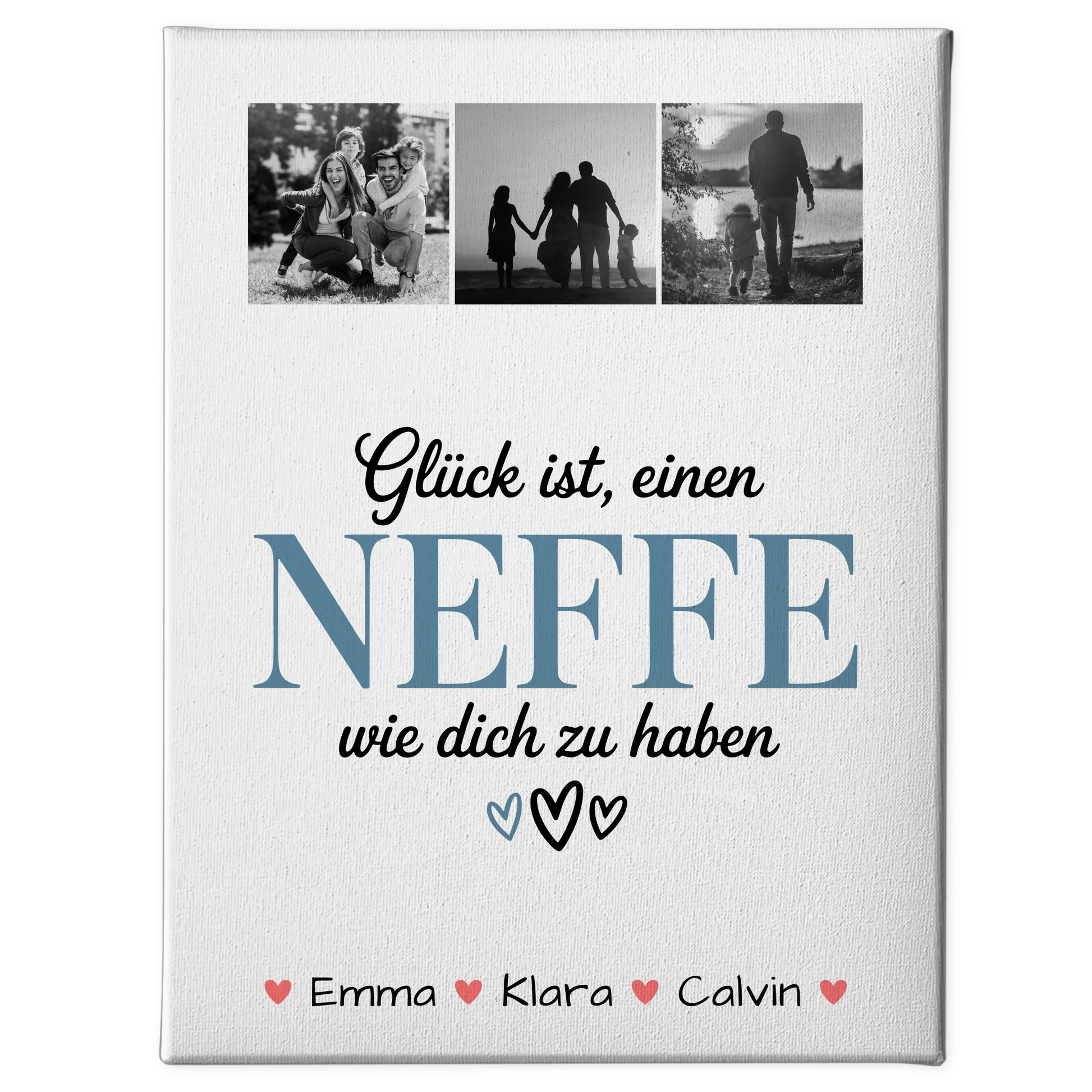 Personalisierte Leinwand Geschenk Fotocollage Neffe Glück Ist einen Neffe Wie Dich Haben 1