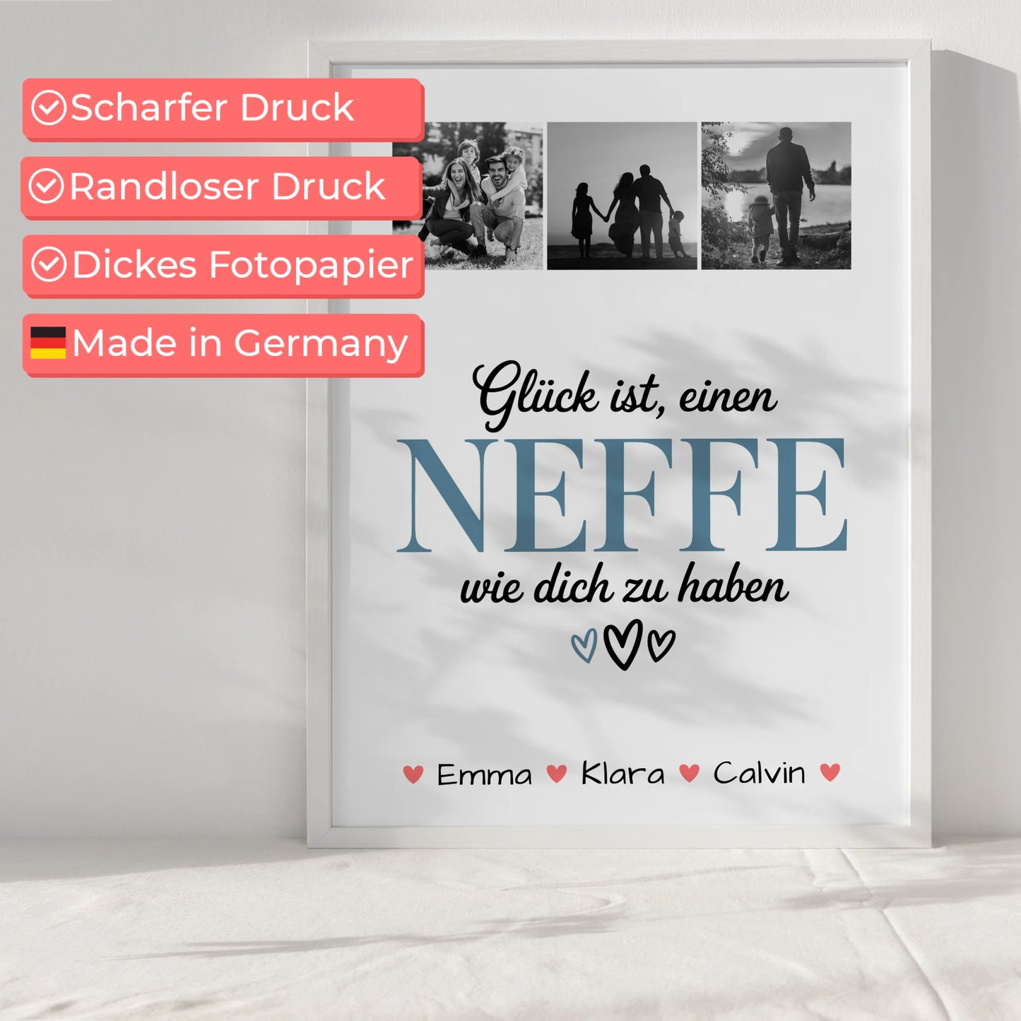 Foto Collage Poster Erstellen Geschenk Fotocollage Neffe Glück Ist Einen Neffe Wie Dich Haben