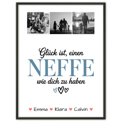 Foto Collage Poster Erstellen Geschenk Fotocollage Neffe Glück Ist Einen Neffe Wie Dich Haben
