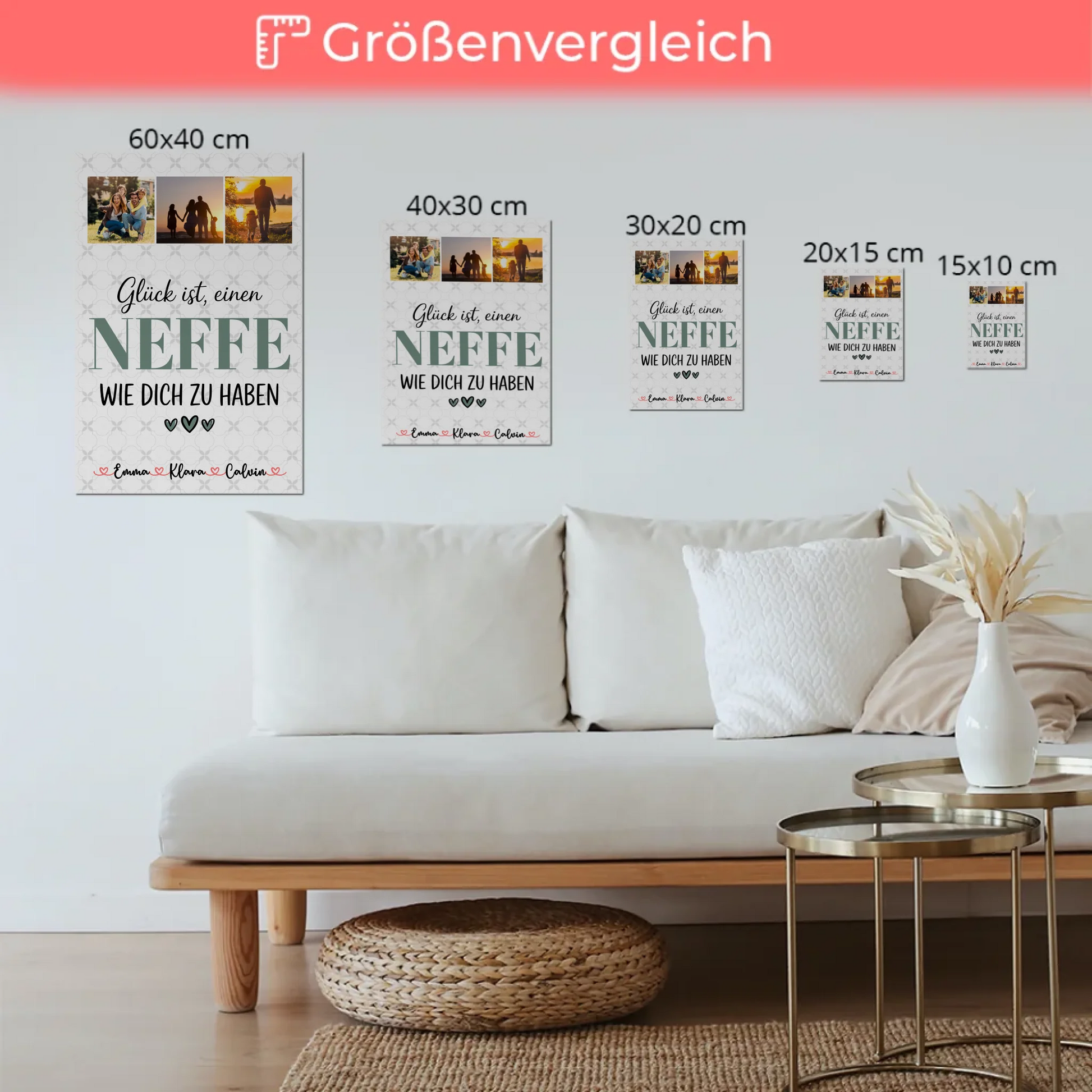Personalisierte Fotoboard Magnet Wandbild Fotocollage Neffe Glück Ist Einen Neffe Wie Dich Zu Haben 6