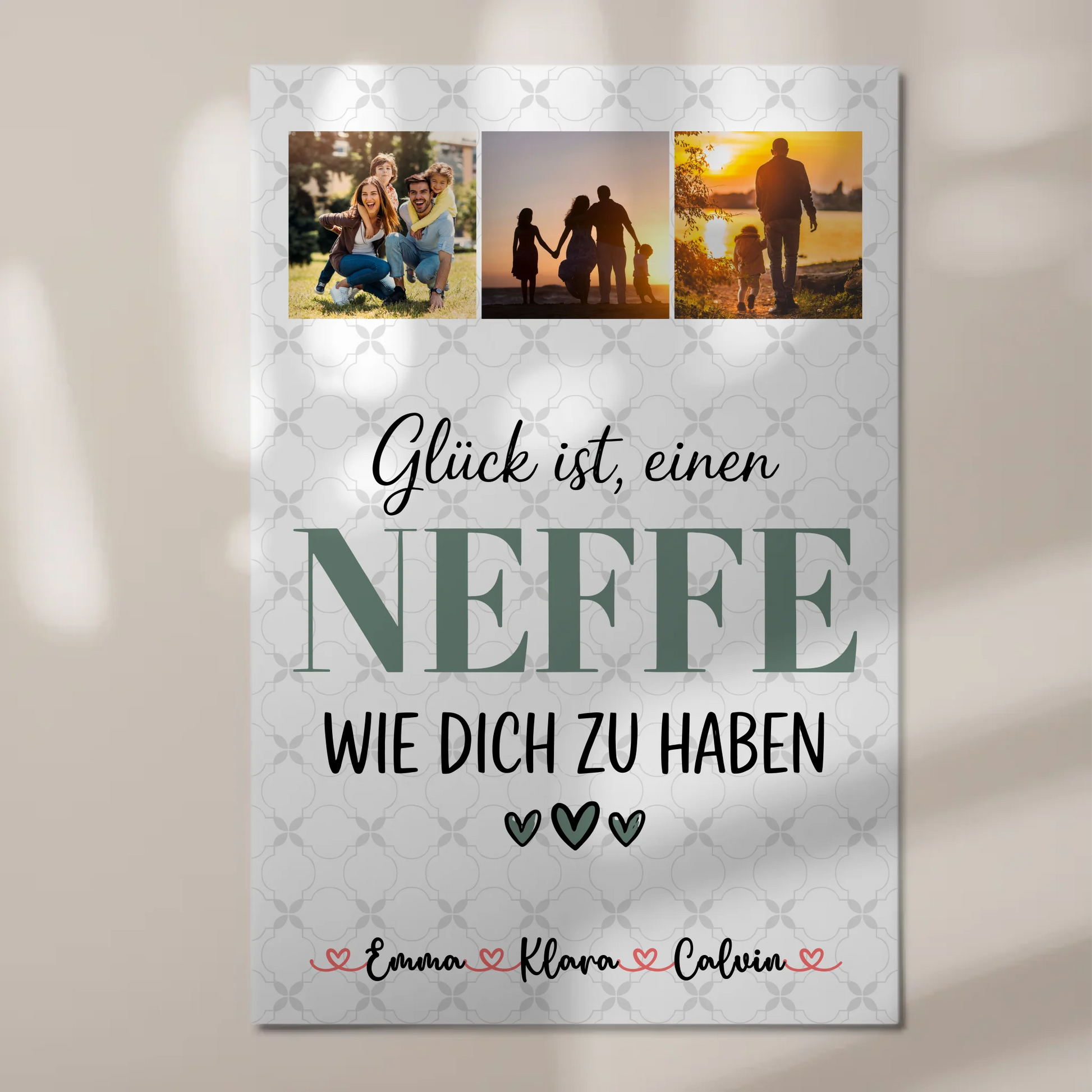 Personalisierte Fotoboard Magnet Wandbild Fotocollage Neffe Glück Ist Einen Neffe Wie Dich Zu Haben 1