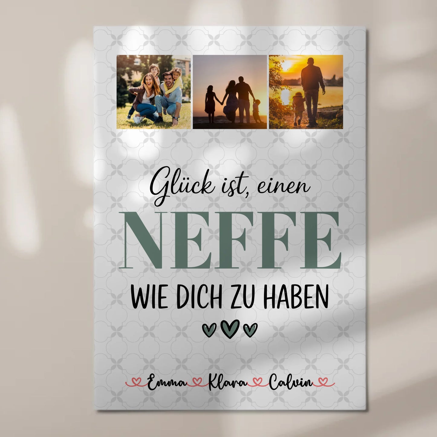 Personalisierte Fotoboard Magnet Wandbild Fotocollage Neffe Glück Ist Einen Neffe Wie Dich Zu Haben 7
