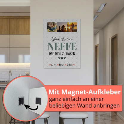 Personalisierte Fotoboard Magnet Wandbild Fotocollage Neffe Glück Ist Einen Neffe Wie Dich Zu Haben