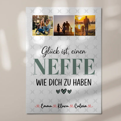 Personalisierte Fotoboard Magnet Wandbild Fotocollage Neffe Glück Ist Einen Neffe Wie Dich Zu Haben