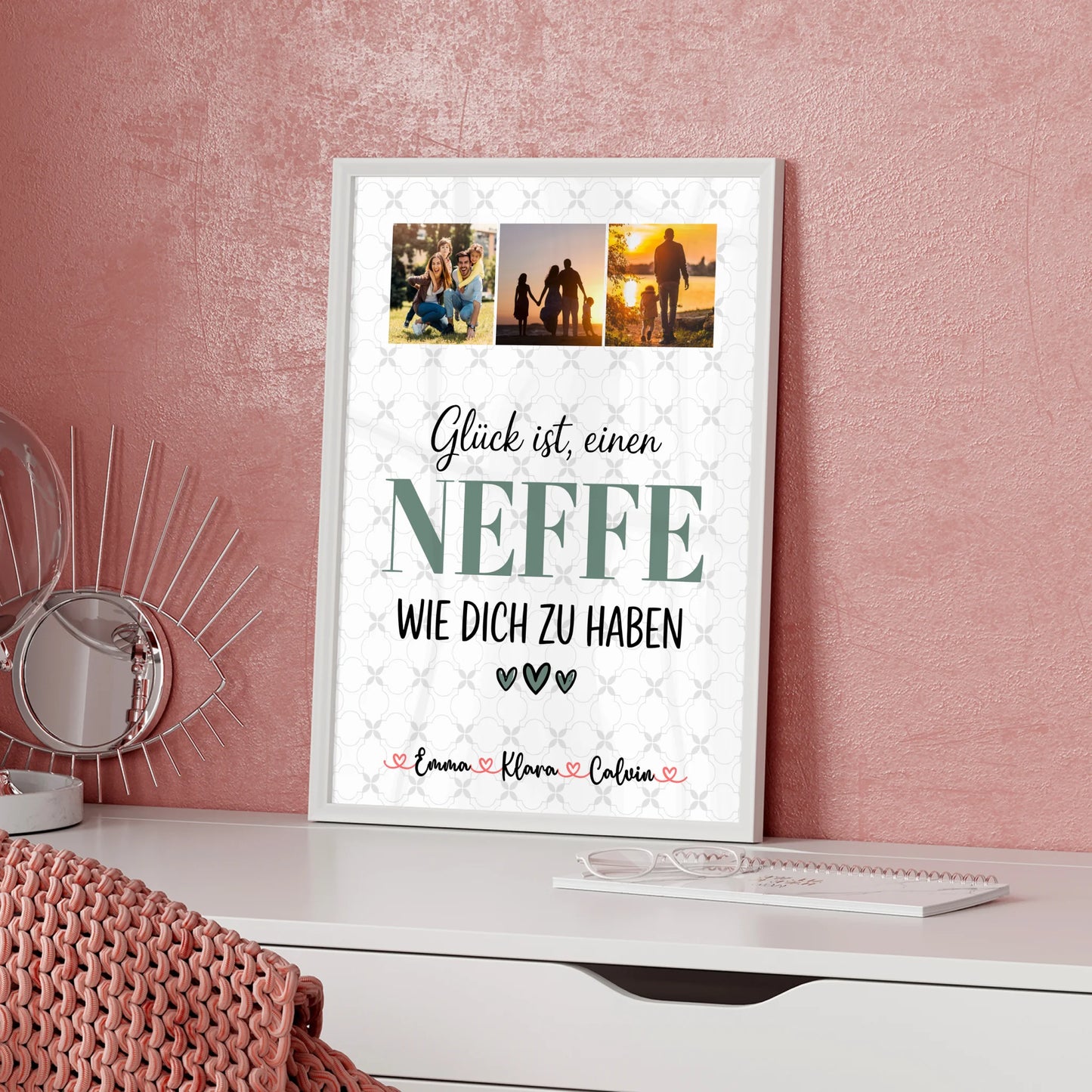 Poster Personalisiert Fotocollage Neffe Glück Ist einen Neffe Wie Dich Zu Haben Geschenkidee