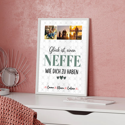 Poster Personalisiert Fotocollage Neffe Glück Ist einen Neffe Wie Dich Zu Haben Geschenkidee