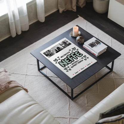 Fotoboard Magnet Wandbild Fotocollage für Neffe Weltbester Neffe Offiziell Geprüft Durch personalisiertes Geschenk 3