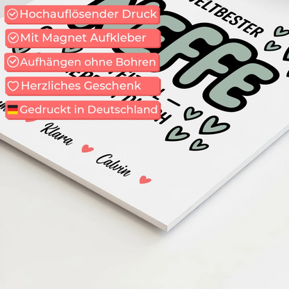 Fotoboard Magnet Wandbild Fotocollage für Neffe Weltbester Neffe Offiziell Geprüft Durch personalisiertes Geschenk 10