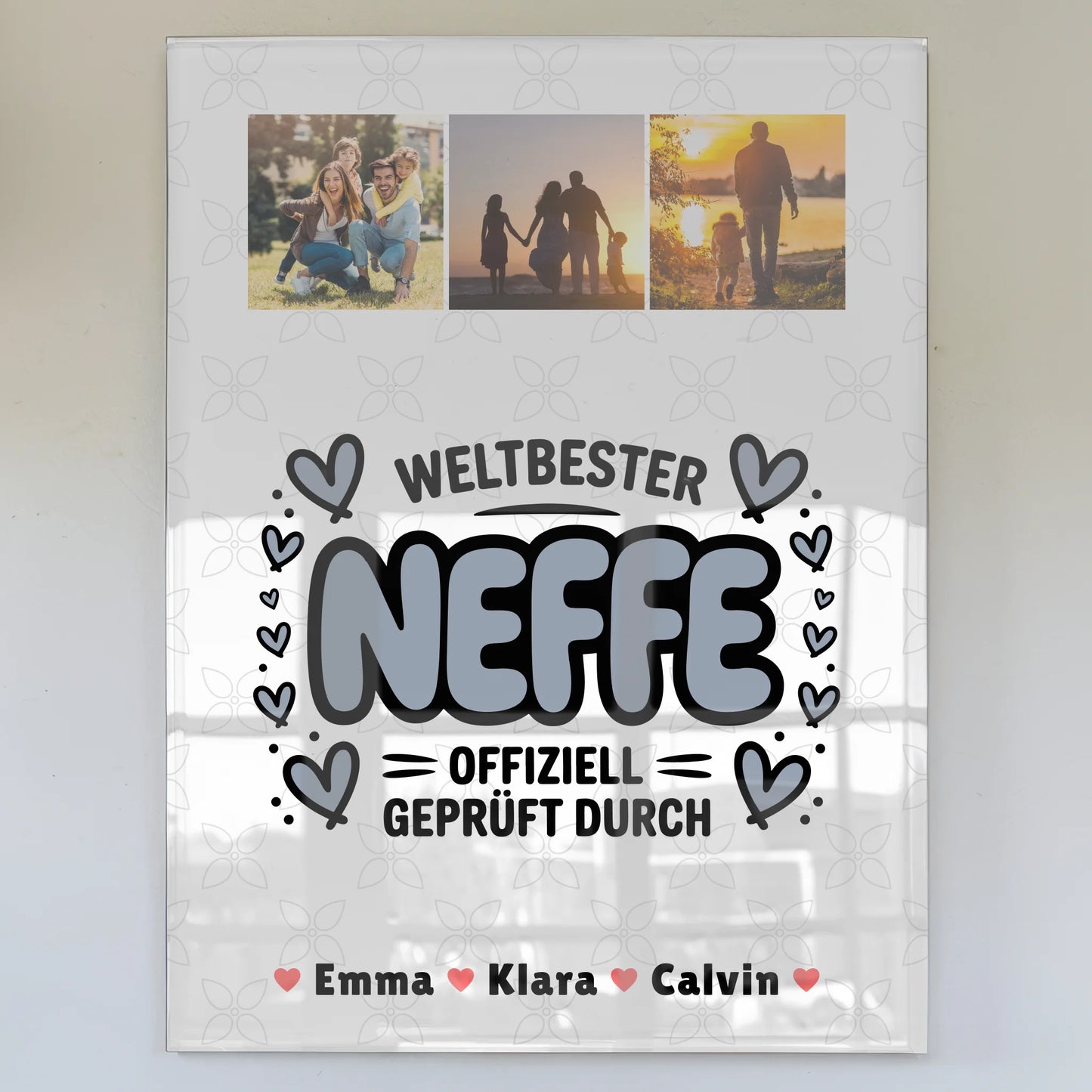 Foto Mit Acrylglas Neffe Fotocollage Weltbester Neffe Offiziell Geprüft Durch 1