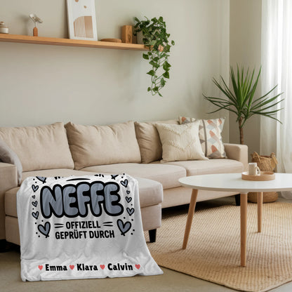 Personalisierte Decke Mit Namen Neffe Fotocollage Weltbester Neffe Offiziell Geprüft Durch 4