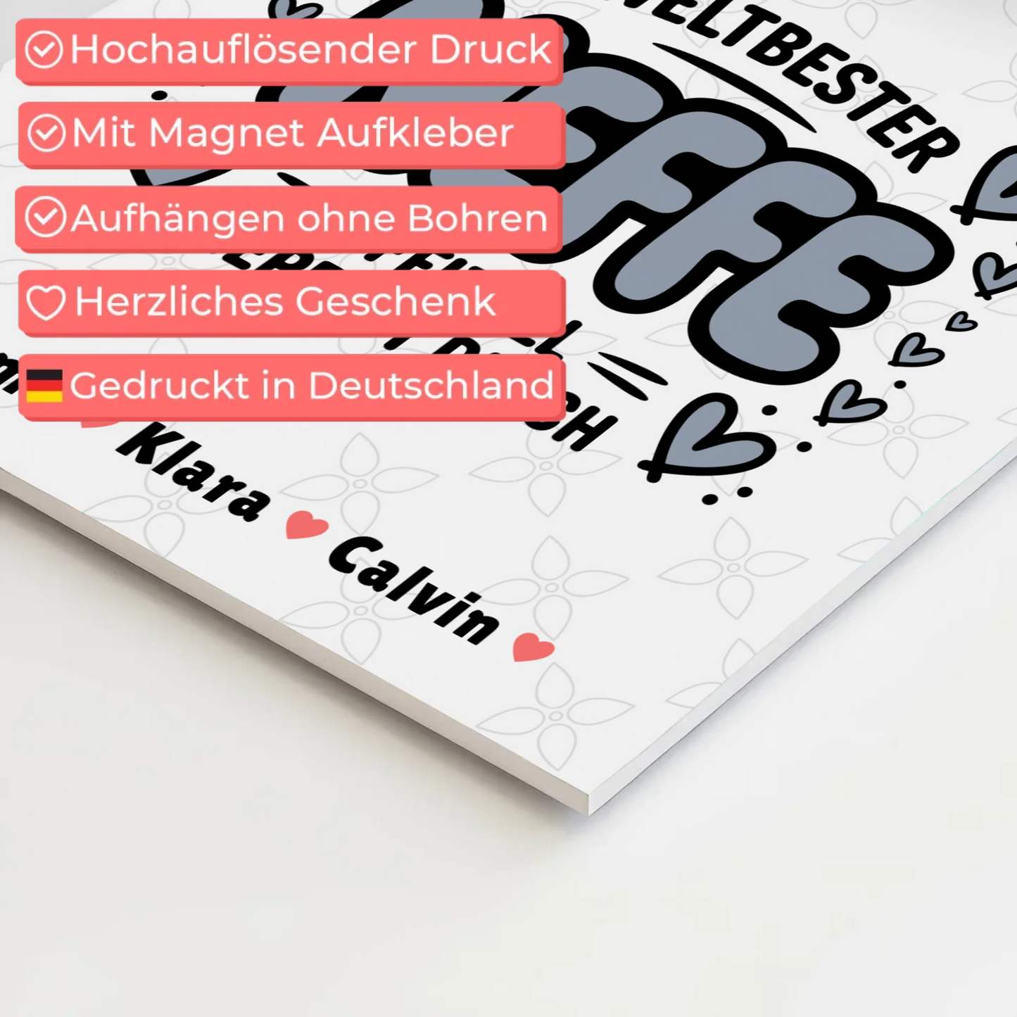 Fotoboard Magnet Wandbild Neffe Fotocollage Weltbester Neffe Offiziell Geprüft Durch 10