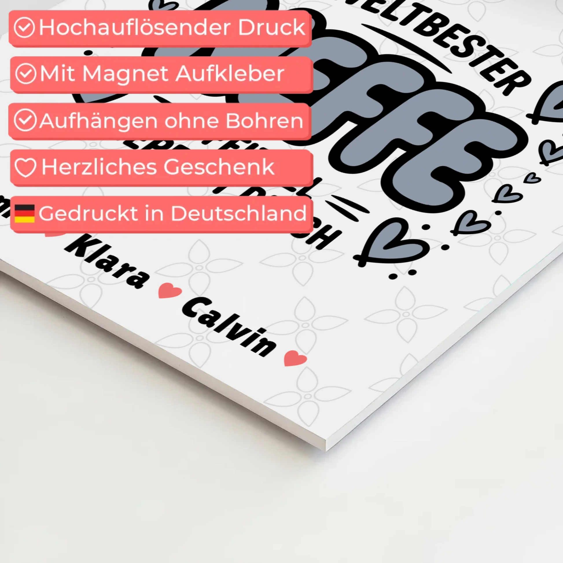 Fotoboard Magnet Wandbild Neffe Fotocollage Weltbester Neffe Offiziell Geprüft Durch 10