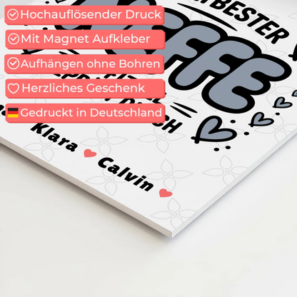 Fotoboard Magnet Wandbild Neffe Fotocollage Weltbester Neffe Offiziell Geprüft Durch