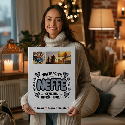 Leinwand Collagen Erstellen Neffe Fotocollage Weltbester Neffe Offiziell Geprüft Durch 2