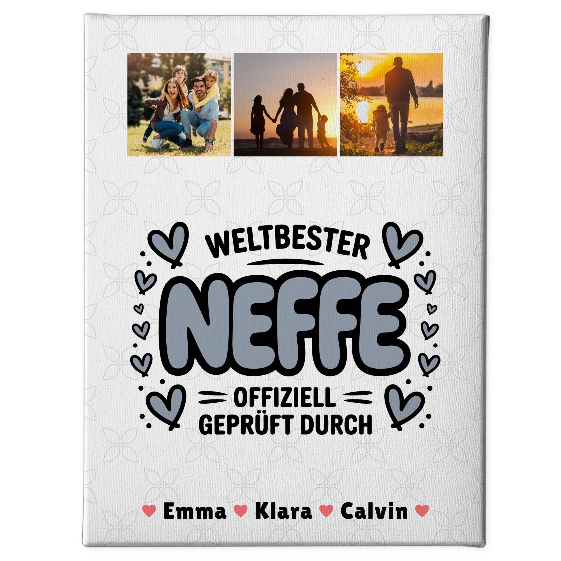 Leinwand Collagen Erstellen Neffe Fotocollage Weltbester Neffe Offiziell Geprüft Durch 1