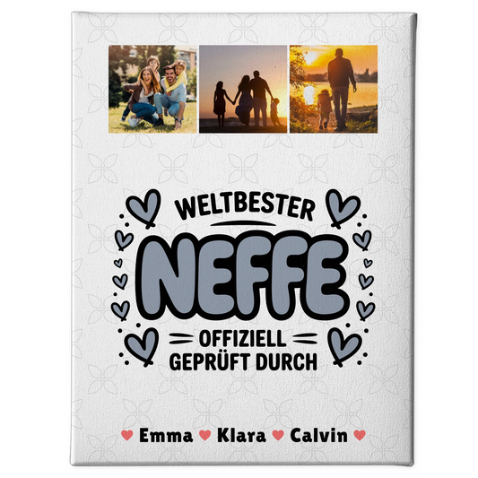 Leinwand Collagen Erstellen Neffe Fotocollage Weltbester Neffe Offiziell Geprüft Durch 1