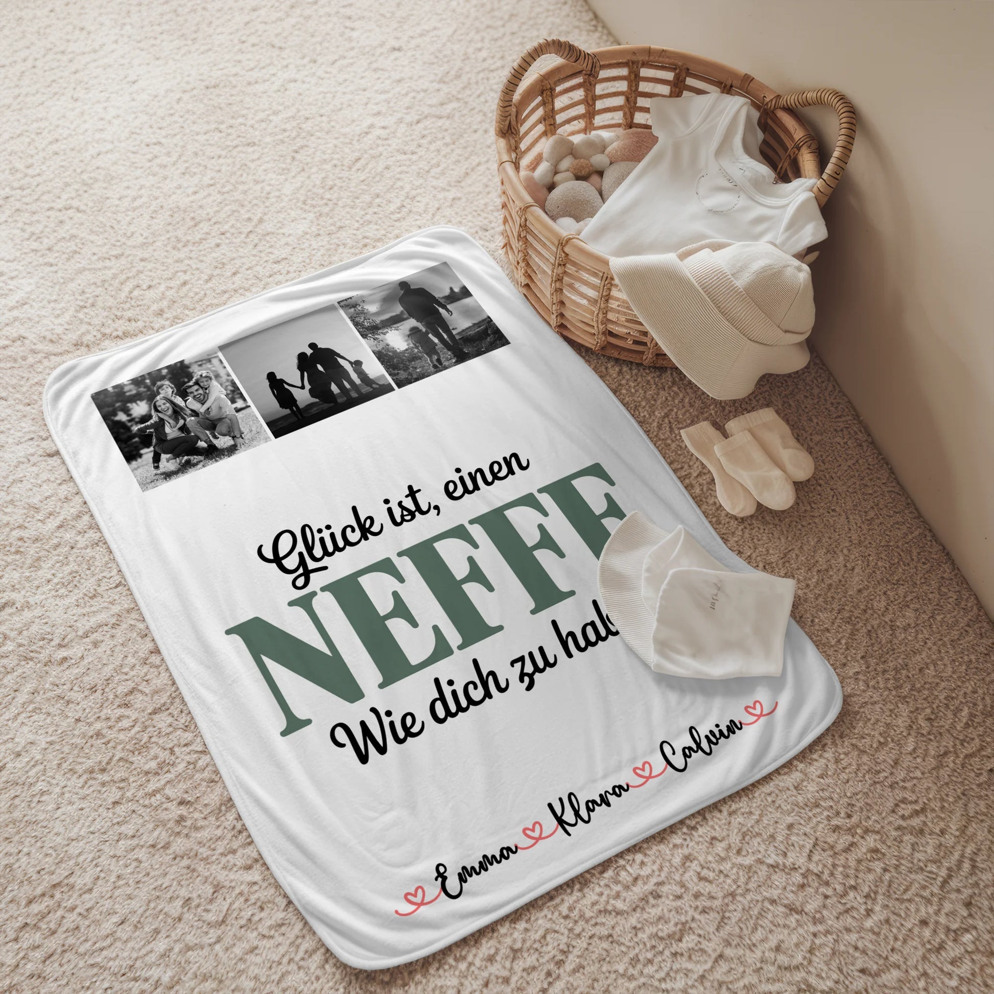 Decke Mit Namen Geschenk Fotocollage Neffe Glück Ist Einen Neffe Wie Dich Haben 2