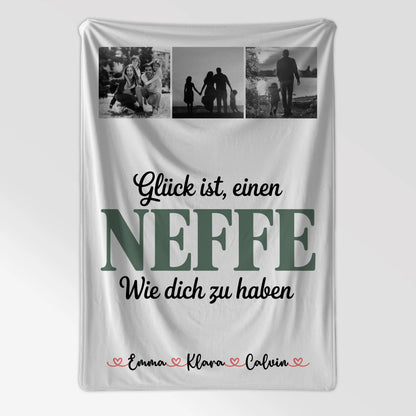 Decke Mit Namen Geschenk Fotocollage Neffe Glück Ist Einen Neffe Wie Dich Haben 7