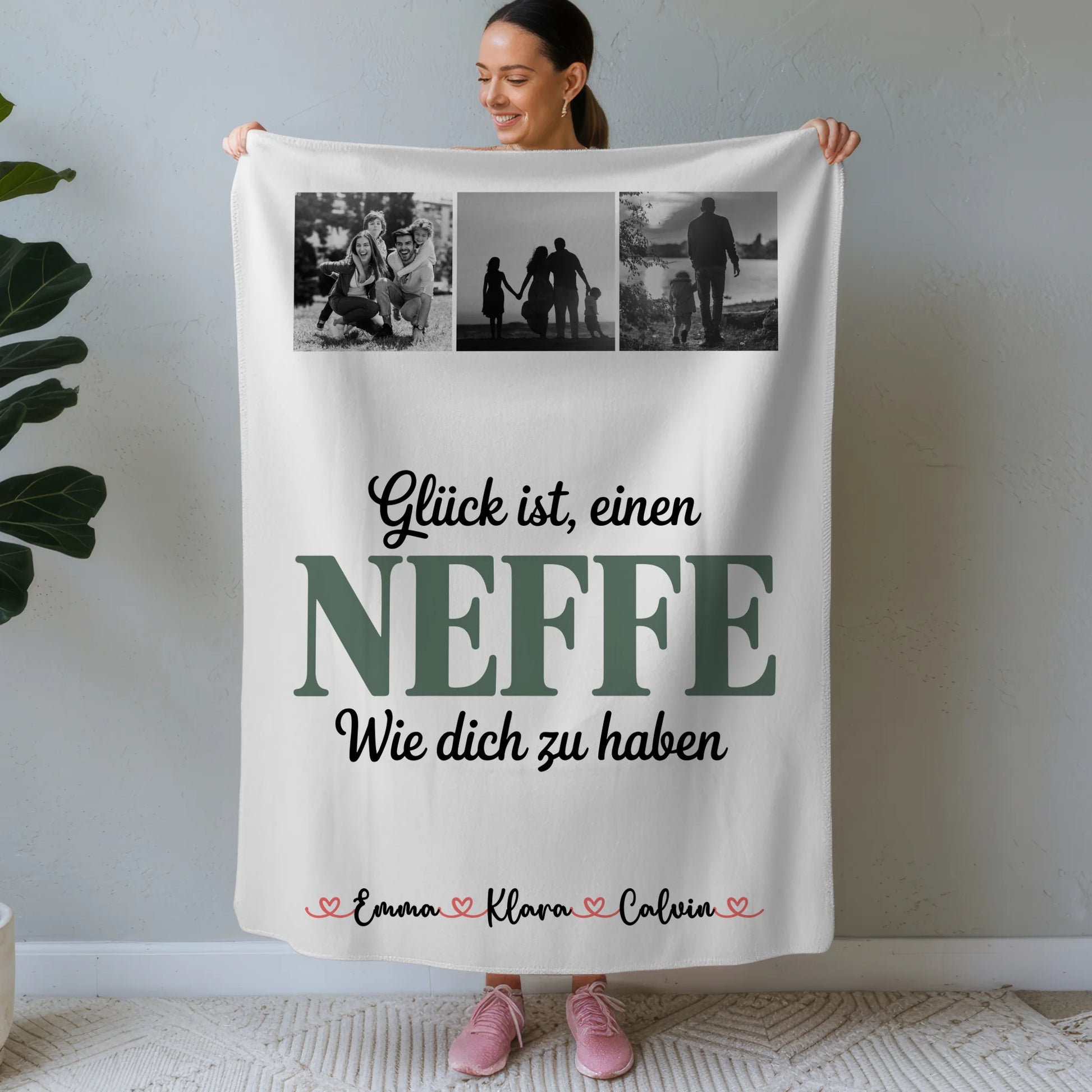 Decke Mit Namen Geschenk Fotocollage Neffe Glück Ist Einen Neffe Wie Dich Haben 1