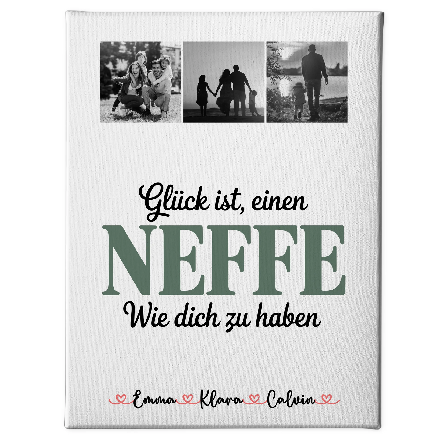 Personalisierte Leinwand Bild Geschenk Fotocollage Neffe Glück Ist Einen Neffe Wie Dich Zu Haben 1