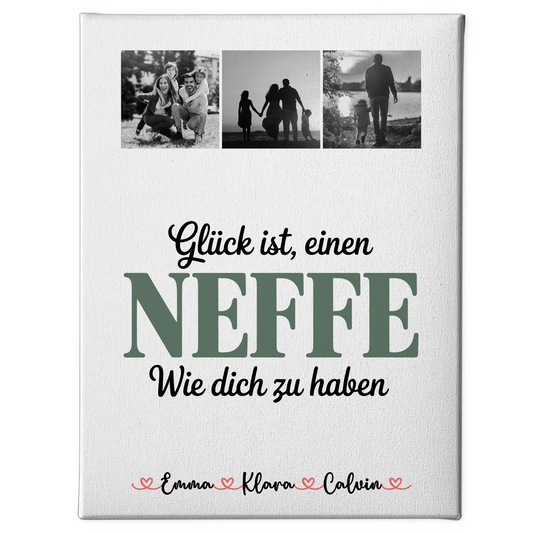 Personalisierte Leinwand Bild Geschenk Fotocollage Neffe Glück Ist Einen Neffe Wie Dich Zu Haben 1
