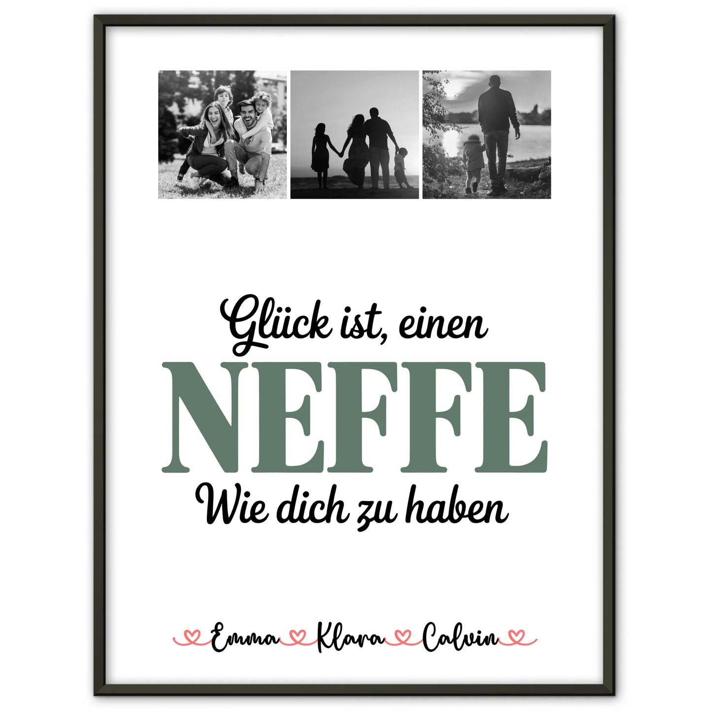 Liebes Poster Personalisiert Geschenk Fotocollage Neffe Glück Ist einen Neffe Wie Dich Zu Haben